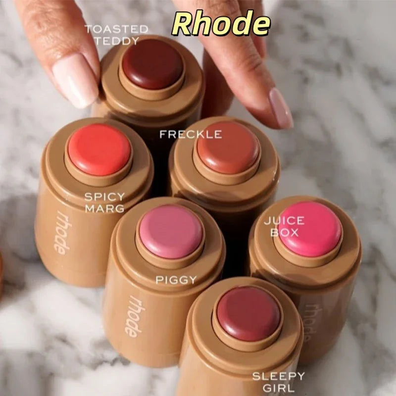 Brand Skin Balm Jelly Bean Lip Gloss Spicy Marg Juice Box Pocket Blush Stick Non-fading Waterproof Blusher Moisturizing Lipstick