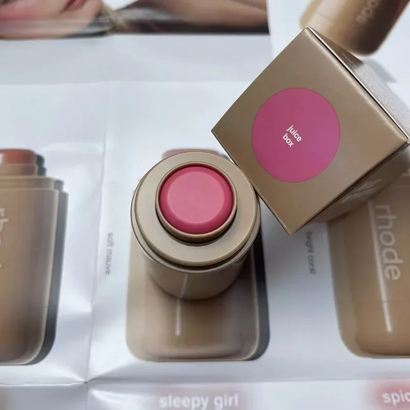 Brand Skin Balm Jelly Bean Lip Gloss Spicy Marg Juice Box Pocket Blush Stick Non-fading Waterproof Blusher Moisturizing Lipstick