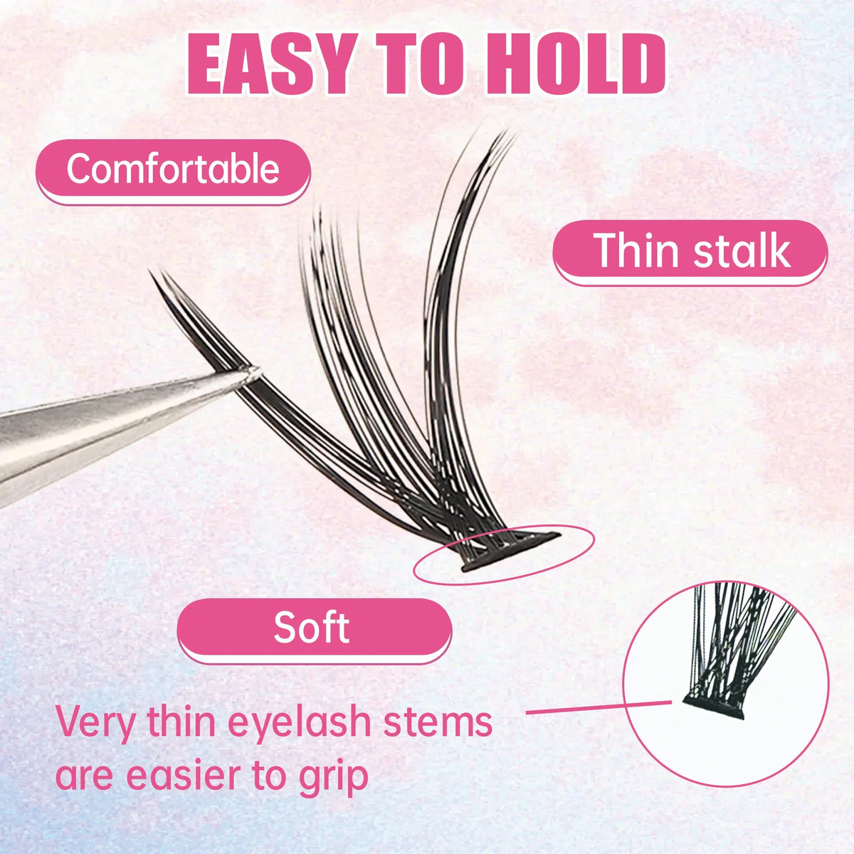 LASHVNNA Lash Clusters Kit With Waterproof Strong Hold DIY Lash Extension Kit Lash Bond And Seal And Eyelash Tweezers Makeup
