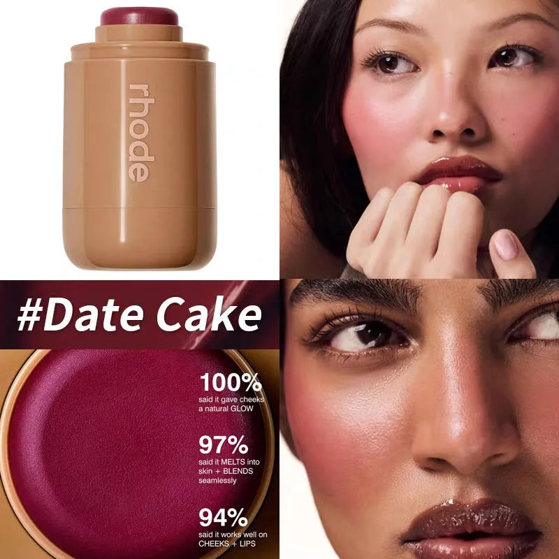 Brand Skin Balm Jelly Bean Lip Gloss Spicy Marg Juice Box Pocket Blush Stick Non-fading Waterproof Blusher Moisturizing Lipstick