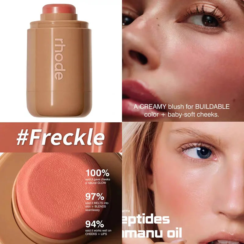 Brand Skin Balm Jelly Bean Lip Gloss Spicy Marg Juice Box Pocket Blush Stick Non-fading Waterproof Blusher Moisturizing Lipstick