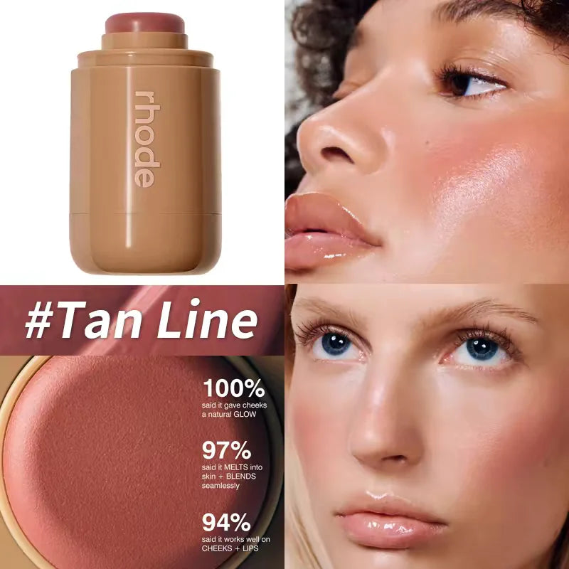 Brand Skin Balm Jelly Bean Lip Gloss Spicy Marg Juice Box Pocket Blush Stick Non-fading Waterproof Blusher Moisturizing Lipstick