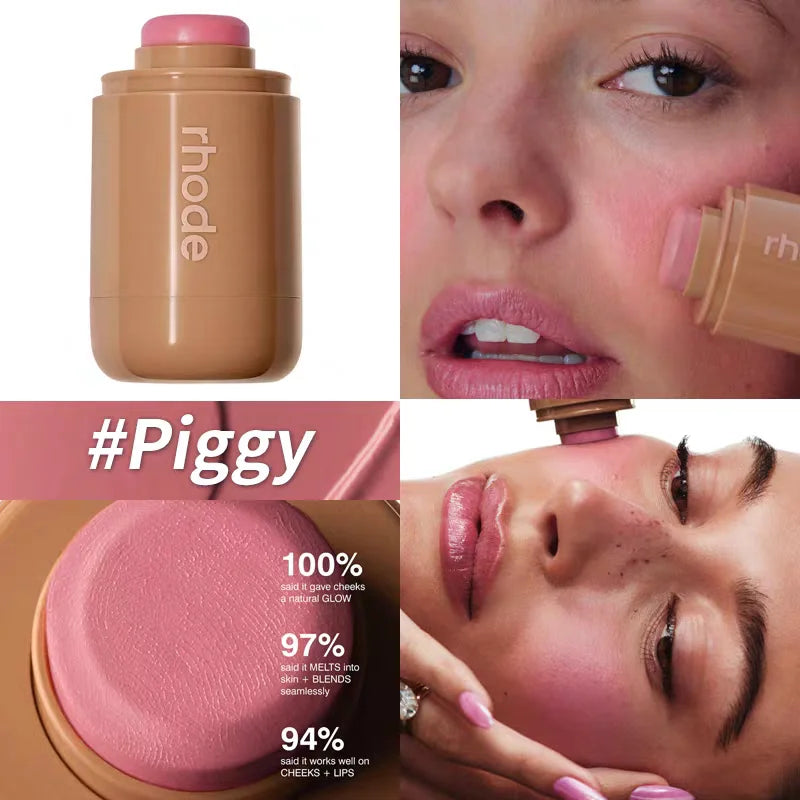 Brand Skin Balm Jelly Bean Lip Gloss Spicy Marg Juice Box Pocket Blush Stick Non-fading Waterproof Blusher Moisturizing Lipstick