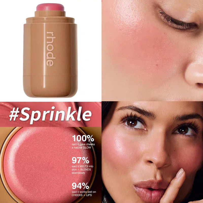 Brand Skin Balm Jelly Bean Lip Gloss Spicy Marg Juice Box Pocket Blush Stick Non-fading Waterproof Blusher Moisturizing Lipstick